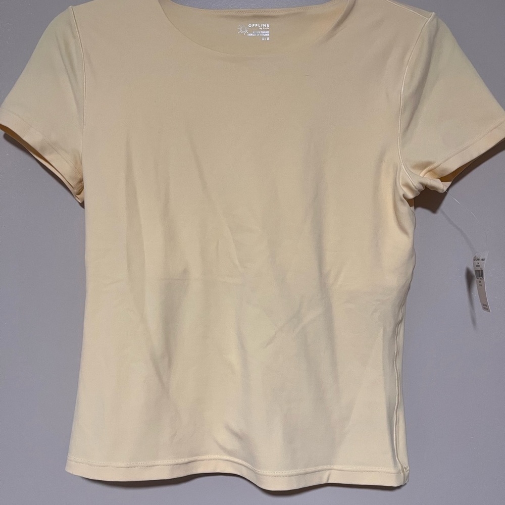 Yellow smoothez aerie top, NWT